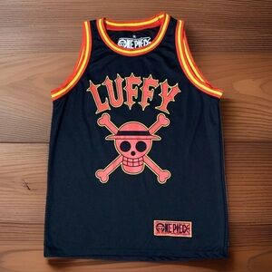 One Piece Luffy Double-Sided Basketball Jersey Size Medium